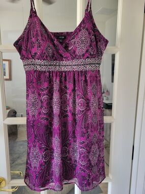 APT. 9 Purple Paisley Spaghetti Strap Sundress